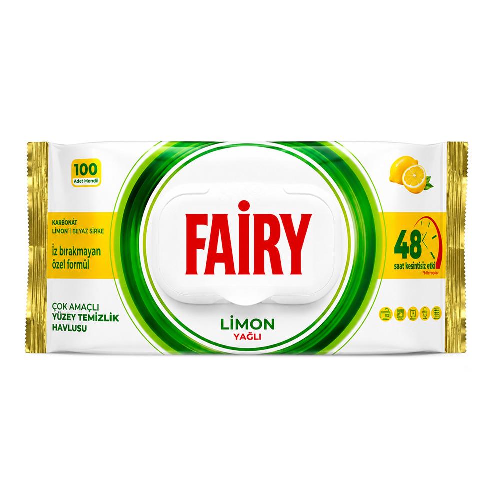FAIRY Chusteczki czyszczące uniwersalne o zapachu cytryny 3x100 szt