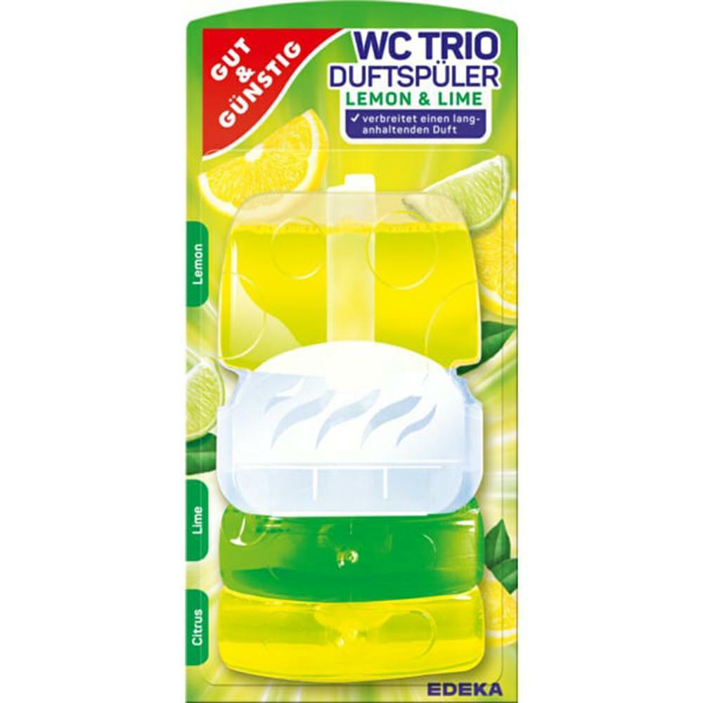 G&G Zawieszka WC-Trio Żelowa Lemon Zestaw 4 szt.
