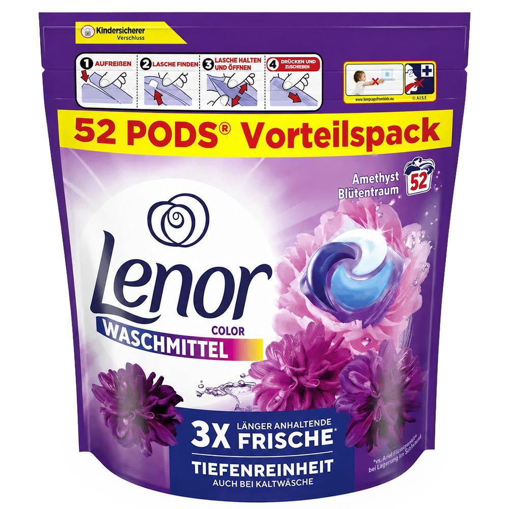 Lenor Color Waschmittel Amethyst Blütentraum – kapsułki do prania kolorów 2 x 52 szt