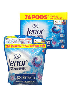 Lenor 2x38 prań kapsułki 3in1